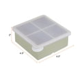 thumbnail image 2 of Unique Bargains Ice Cube Mold 4x2 Inch Ice Cube Tray with Lid for Cocktail, Juice, Homemade Drink(Green), 2 of 5