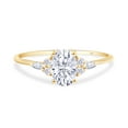 thumbnail image 3 of AFFY 1.25CT Oval, Marquise & Round Lab Created Moissanite Engagement Ring for Women 14K Yellow Gold-5.5, 3 of 6