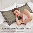 thumbnail image 5 of Boho Floral Body Pillow Covers 20"x60", Vintage Flowers Abstract Art Ethic Tribe Soft Brushed Microfiber Breathable Throw Pillow Covers, Decorative Pillowcase with Zipper for Couch Sofa Bedroom, 5 of 9