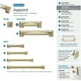 thumbnail image 3 of Amerock Bp36762 Appoint 3 And 3-3/4" Dual Center To Center Cup Cabinet Pull - Chrome, 3 of 7