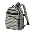 thumbnail image 2 of Navy and Beige Checkerboard Pattern Backpack for School,Cute School Bag,Schoolbag with Adjustable Shoulder Straps & Padded Back,15.25"x11.5"x5.25", 2 of 5