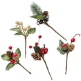 thumbnail image 4 of 20Pcs Artificial Berry Stems,Artificial Pine Picks, Mini Berry Pine Cone,Simulation Red Berries Branches with Green Leaves Decor for Christmas Tree Decoration, 4 of 7