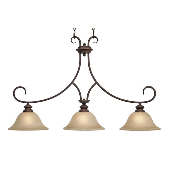 3 Light Linear Island Light in Contemporary Style 21.75 inches High By 36 inches Wide-Rubbed Bronze Finish Bailey Street Home 170-Bel-4159749