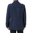 thumbnail image 3 of Abrigo de media longitud INSPIRE CHIC para hombre, abrigo de invierno con cremallera de un solo botón, abrigo de negocios con cuello de bufanda, color azul oscuro, 3 of 6
