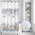 thumbnail image 2 of No Hook Shower Curtain, Blue Beige Coastal Shower Curtains for Bathroom with See Through Top Window, Beach Starfish Summer Eucalyptus Waterproof & Washable Bath Curtain Narrow 54"x78", 2 of 9