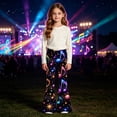 thumbnail image 2 of Girls Halloween Funny Printed Flared Pants For Toddlers Kids Cute Bootcut Leggings Soft Stretchy, 2 of 4