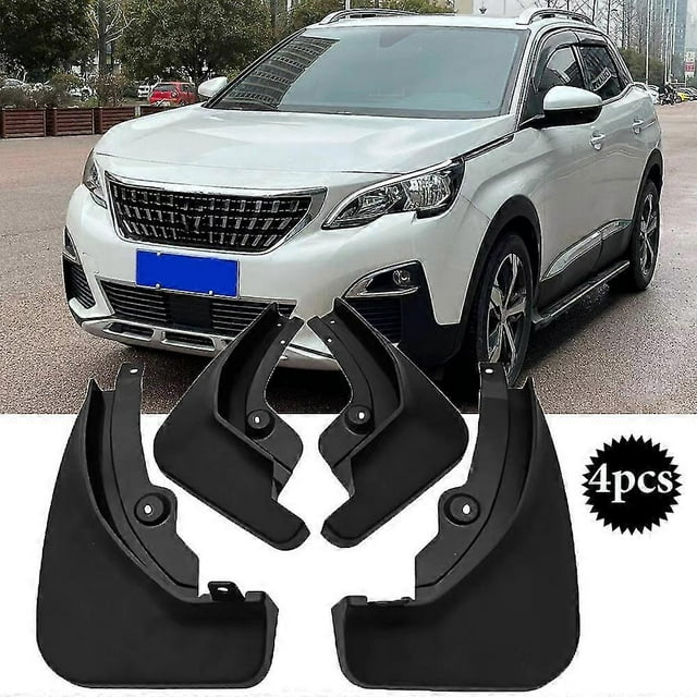New Upgrade Mud Flaps Compatible Peugeot 3008 Mk2 Gt 2017 2018 2019 2020 2021 Mudflaps Mudguards Splash Guards Fender 4pcs Front Rear Bean