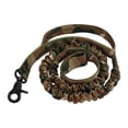 thumbnail image 3 of Correa elástica para perros con 2 asas acolchadas, correa de entrenamiento para perros, correa para caminar para perros con absorción de impacto fuert Ho giratorio verde oscuro, 3 of 8