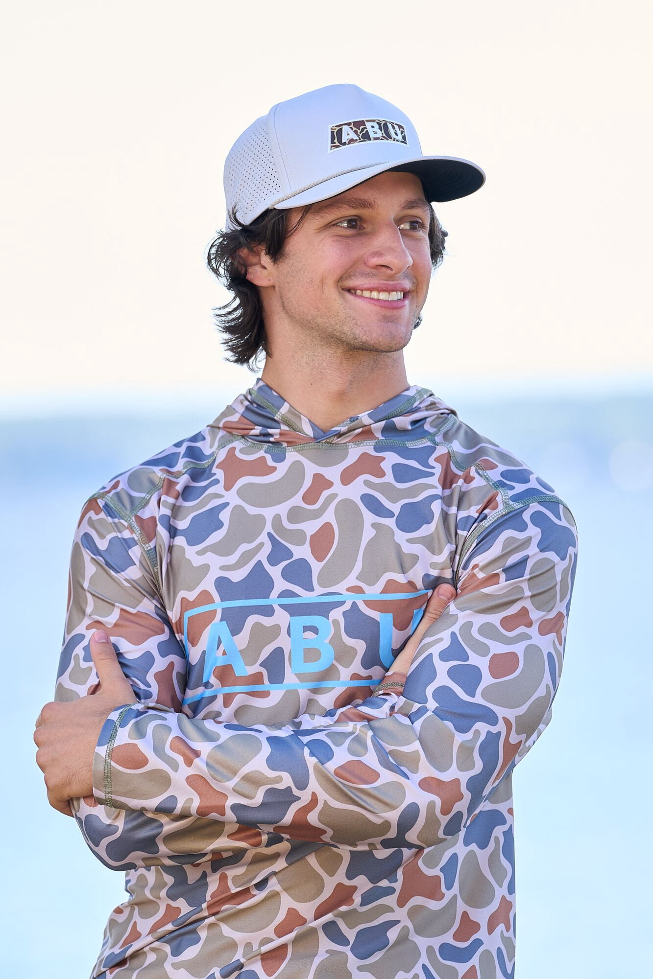 Abu Garcia ABU Performance Sun Hoodie, Size S (Green Camo)