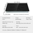 thumbnail image 2 of KFFKFF Sleek Electric Stove Top, Size: 23.2x20.5", Includes 4 Burners, 240V, Ceramic Top with Touch Control, Built-in Timer & Child Lock, 9 Heat Levels for Diverse Cooking Requirements, 2 of 9