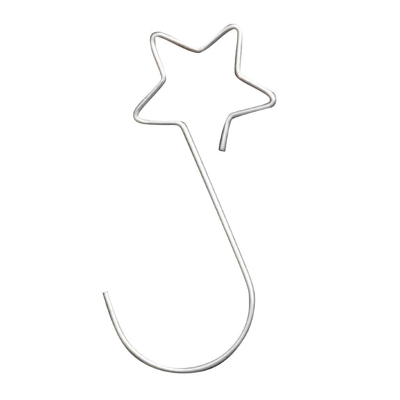 FFENYAN Gift Multi purpose Metal Star Shape Hooks Christmas Tree Holder Decoration Gold 20PCS Silver
