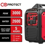 PowerSmart 3000-Watt Portable Inverter Generator, CO Protect Super Quiet for Camping Home Backup Use