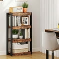 thumbnail image 5 of Costway 1 PCS 4 Tier Bookshelf Wooden Bookcase with Dual Anti-Tipping Kits Open Shelving Unit Brown, 5 of 10