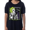thumbnail image 3 of Beetlejuice Womens' Minimalist Character Logo Nightgown Sleep Pajama Shirt, 3 of 5