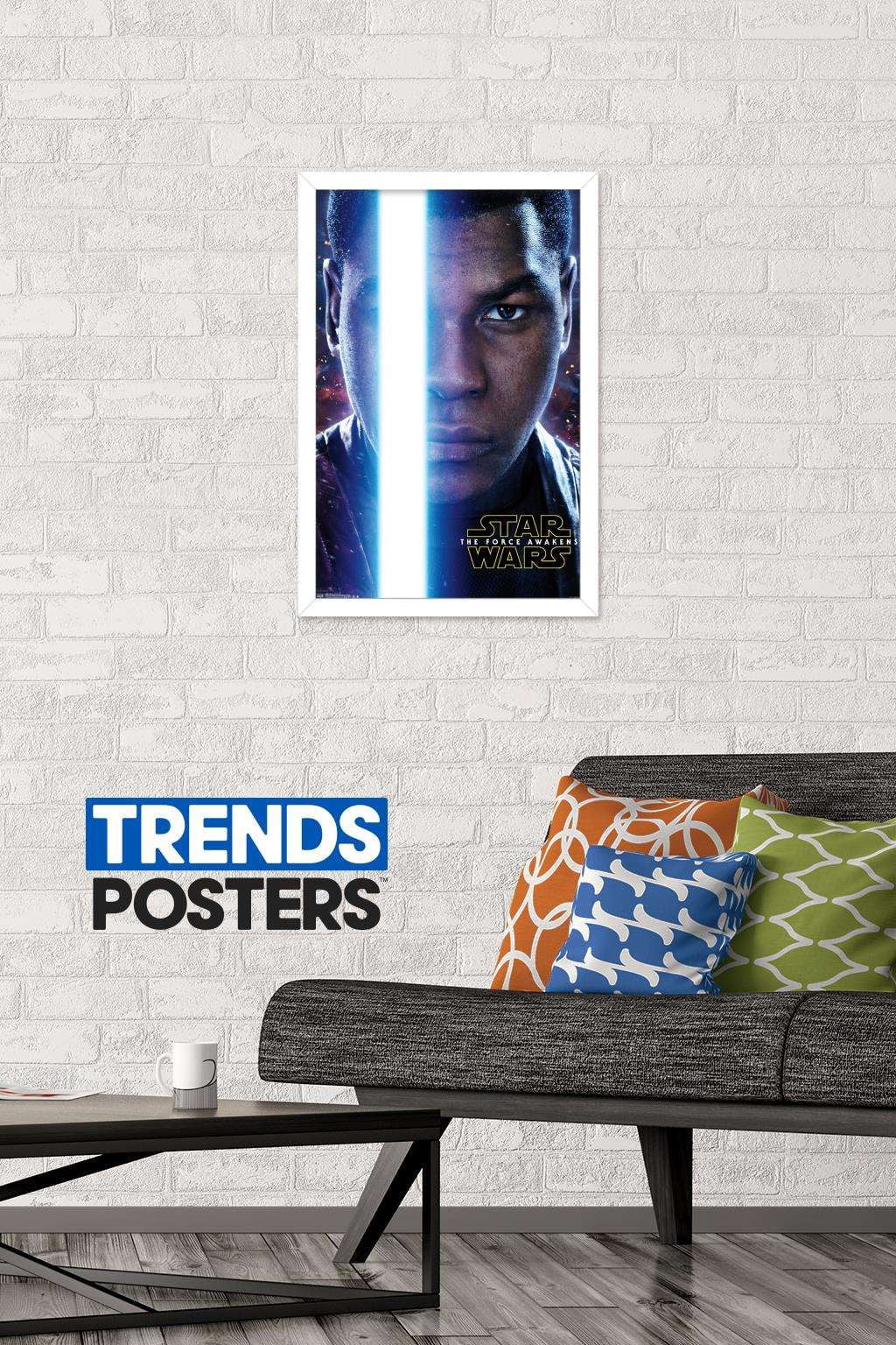 Star Wars: The Force Awakens - Finn Portrait Wall Poster, 14.725" x 22.375", Framed