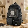 thumbnail image 4 of Teen Girls Backpack For School Pastel Striped Aesthetic 90s Style Lightweight Casual Bookbag Daily Shoulder Purse, 4 of 6