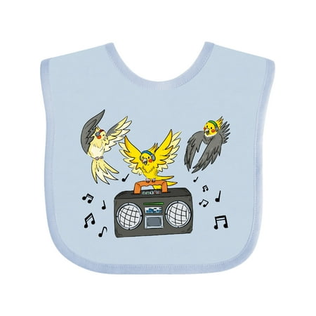

Inktastic Jamming Cockatiels Gift Baby Boy or Baby Girl Bib