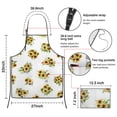 thumbnail image 3 of Yellow Purple Flower Bouquet Sunflower Apron-Garden Aprons for Women with Pockets-Cotton Linen Waterproof Kitchen Cooking Gardening Aprons Adjustable for Kitchen,Cooking,BBQ and Salon 33x27 Inch, 3 of 7