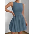 thumbnail image 4 of PRETTYGARDEN Summer Dresses for Women Casual Mini Short Cocktail Dress Sleeveless Tank Crew Neck Bubble Sundress Pockets, 4 of 8