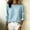 *Light Blue, variant on Women's Round Neck Long Sleeve Denim Blouse,Casual Loose Jean Top Light Blue,Women's Plus L
