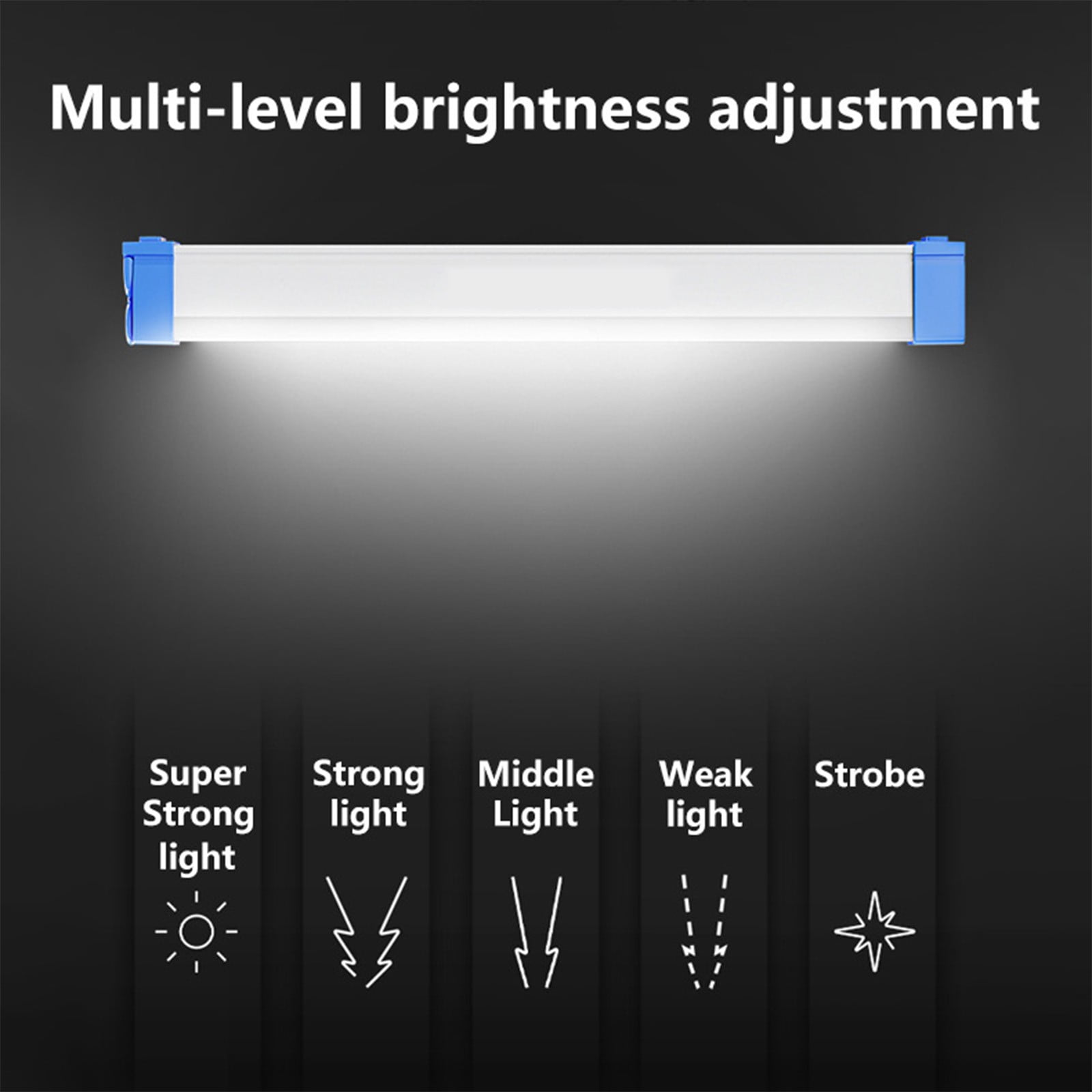 WQJNWEQ LED Emergency Lights Portable Rechargeable Lights Wireless Mobile Camping Lights Home Strong Magnetic Lighting Tube Outdoor Sales