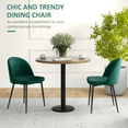 thumbnail image 4 of HOMCOM Ensemble de 2 Chaises de Salle à Manger, Chaise Latérale à Dossier Mi-Haut avec Revêtement Toucher Velours, 4 of 10