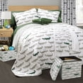 thumbnail image 4 of Lush Decor Alligator Fabric Covered Collapsible Box Gray/Green 3-Piece Set, 4 of 4