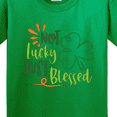 thumbnail image 4 of Inktastic St. Patrick's Day Not Lucky Just Blessed with Clover Youth T-Shirt, 4 of 5