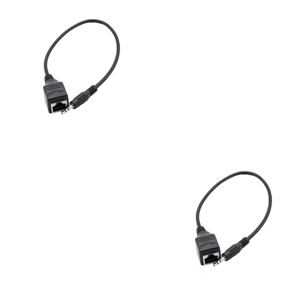 Widealiff 2pcs 3.5mm Male to RJ45 Female LAN Jack Adapter Cable Touch Control Devices