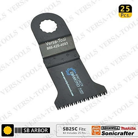 

Versa Tool SB25C 45mm Japan Cut Tooth HCS Multi-Tool Saw Blades 25/Pack Fits Fein Multimaster Rockwell Sonicrafter Makita Oscillating Tools