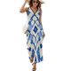 thumbnail image 1 of Vestido Largo Sin Mangas Para Mujer, Diamond Grid Traje Informal Para Cumpleaños, Verano, 1 of 5