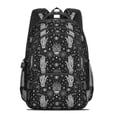 thumbnail image 2 of Skull and Hand Gothic Pattern Cute School Backpack Bag with Padded Back and Adjustable Shoulder Straps 16.9 X 12.6 X 5.9 Inches, 2 of 5