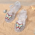 thumbnail image 4 of CYRBOKO Jelly Sandals for Toddler Girls, Beach Closed Toe Soft Soled Summer Shoes Silver Size 7(Toddler), 4 of 7