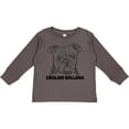 thumbnail image 3 of Inktastic English Bulldog Sketch Portrait with Dog Breed Name Boys or Girls Long Sleeve Toddler T-Shirt, 3 of 5
