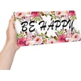 thumbnail image 3 of License Plate Be Happy Flowers Decorative Car Front License Plate Cover,Vanity Tag,Metal Car Plate, Novelty Floral License Plate for Men/Women/Boy/Girls Car,6 X 12 Inch, 3 of 15