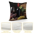 thumbnail image 4 of Patifu Wine Grapes Graphic Decorative Cushion Cover for Home Couch Sofa, Zipper Closure, Aesthetic Design, 1PC 12x12in, 4 of 5