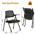 thumbnail image 5 of Fylica Stackable & Foldable Conference Room Chairs, Flip-Up Armrest, Breathable Mesh Thick Seat Cushion & Rocking Backrest, for Conference, Office Meeting, Training Room Chair 1 Pack Black, 5 of 9