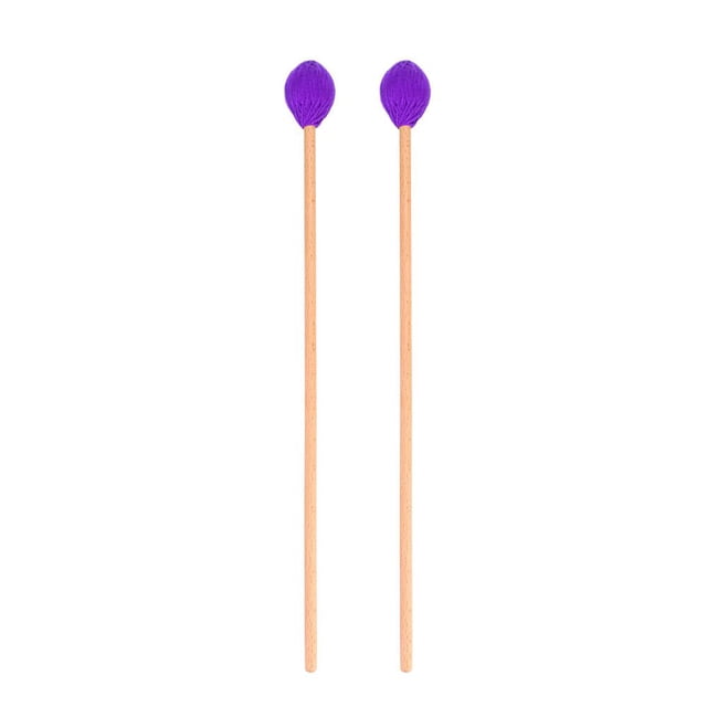 FAGINEY 1 Pair Wool Head Keyboard Marimba Mallets with Beech Handles for Intermediate Player, Marimba Accessory, Percussion Mallets