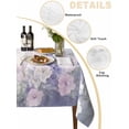 thumbnail image 2 of Lavender Table Cloth, Pastoral Pastel Purple Pink Wildflower Waterproof Tablecloth for Square Tables, Reusable Washable Fabric Table Cover for Restaurant Kitchen Dining Tables 54"x54", 2 of 6