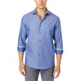 thumbnail image 1 of Camisa abotonada con patrón de cuadrícula para hombre Tasso Elba Azul pequeña, 1 of 1