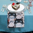 thumbnail image 4 of WYYP Cute Cat Cloth Napkin Reusable Polyester Gift Cloth Napkin 2 PCS, 4 of 7