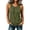 Army Green(Tank Tops), variant on GUACER Womens Tank Tops Pleated Neckline Flowy Round Neck Casual Sleeveless Blouse, Soft Knit Summer Cami