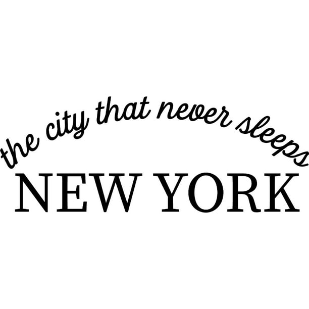 The City That Never Sleeps New York Big Apple Wall Decals for Walls