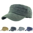 thumbnail image 7 of LQCrafK Cadet Cap Military Army Style Hat Baseball Cap Flat Top Washed Spring Summer Vintage Low-profile Cadet Hat, 7 of 7