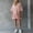 Pink, variant on Morttic Women's Solid Color Casual Summer Puff Half Sleeve V-Neck Ruffle Mini Dress Perfect for Daily Commuting Wear Sky Blue,M