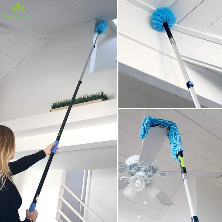 Reviews for DocaPole Microfiber Feather High Reach Cleaning Kit with 30 ft.  Telescopic Extension Pole Window Squeegee Cobweb and Fan Dusters