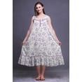 thumbnail image 2 of Bimba Dusty Purple2 Floral Butterfly & Peony Printed Cotton Nightgowns For Women Sleeveless Gown Sleepwear Maxi Dress X-Small, 2 of 6