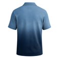 thumbnail image 5 of KLHDSF Men's Polo Shirts Short Sleeve Gradient Color Gym Workout Golf T-Shirt Casual Fashion V Neck Button Down Tops 2026 Dark Blue M, 5 of 7