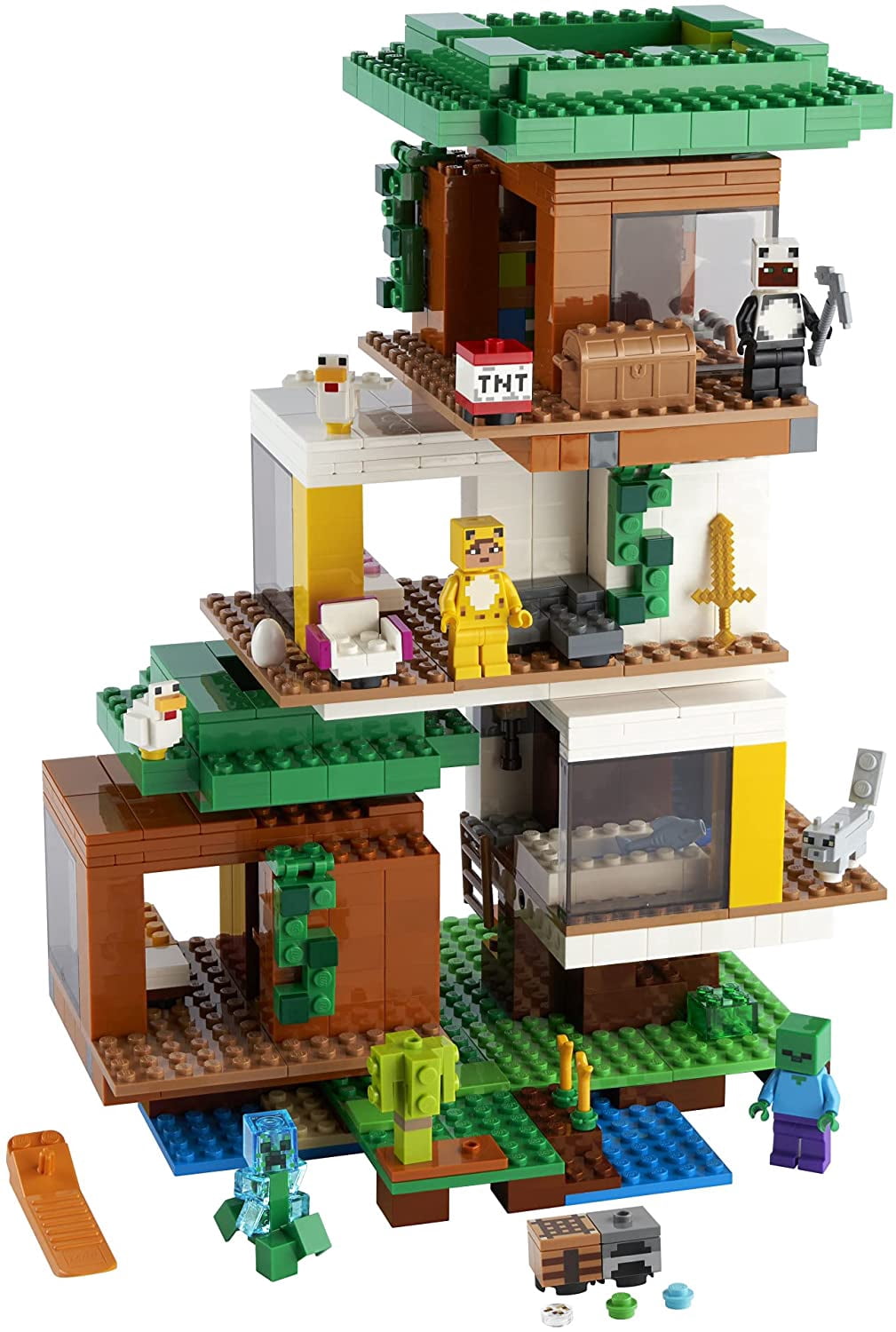 LEGO Minecraft The Modern Treehouse 21174 Giant Treehouse Building Kit Playset (909 Pieces)