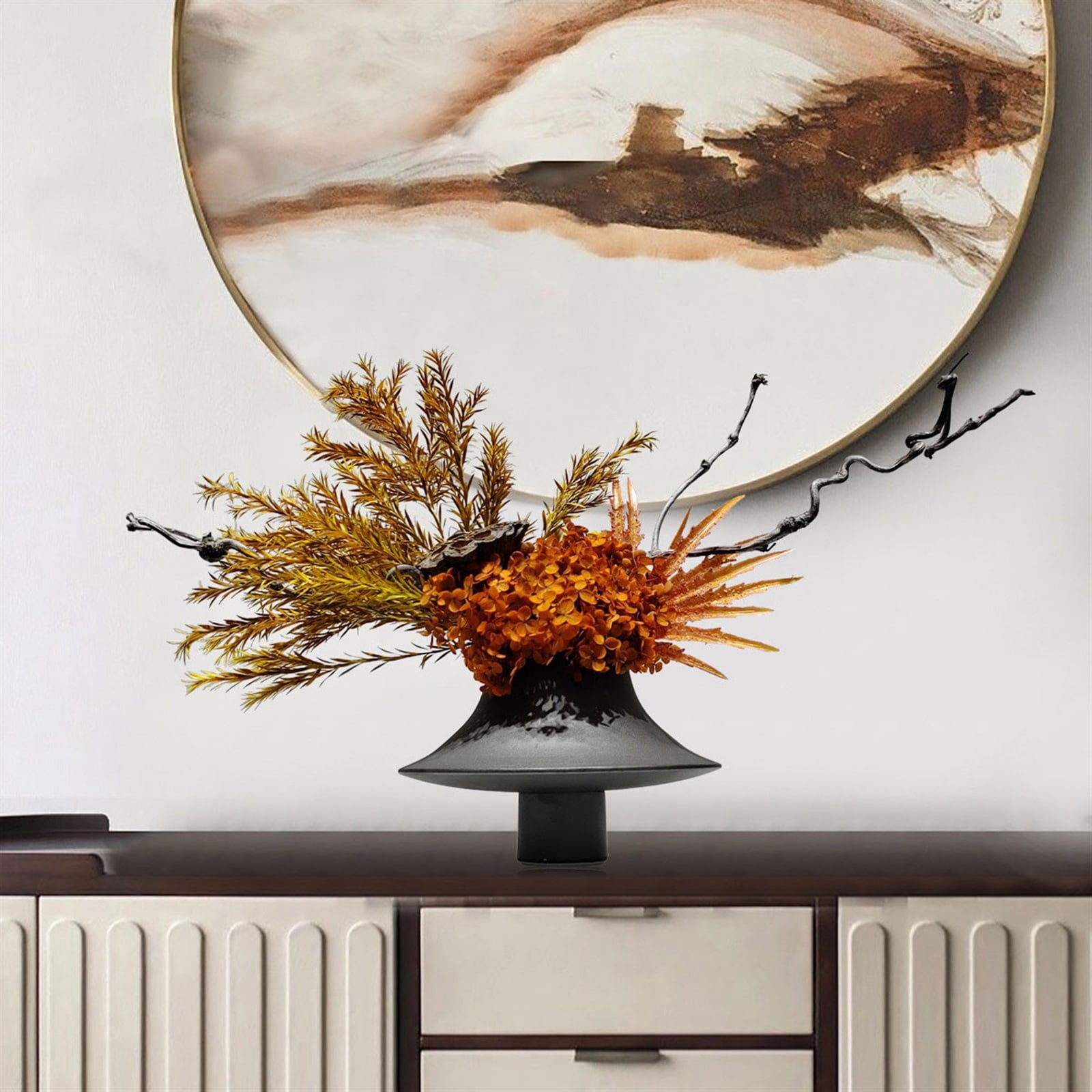 Zen Soft Decoration Simulation Flower Art Dried Flower Set Restaurant Tea Room Coffee Table Decorative Arrangement